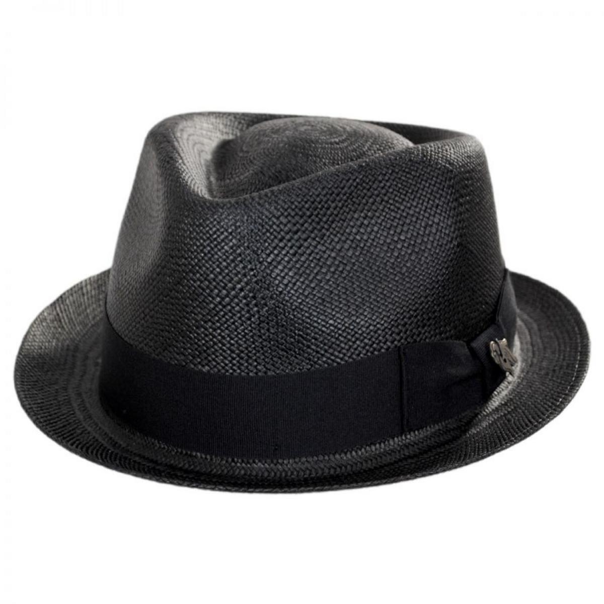 Boston Panama Straw Trilby Fedora Hat - Image 5