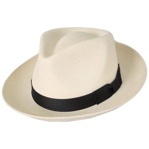 Retro Panama Straw Fedora Hat
