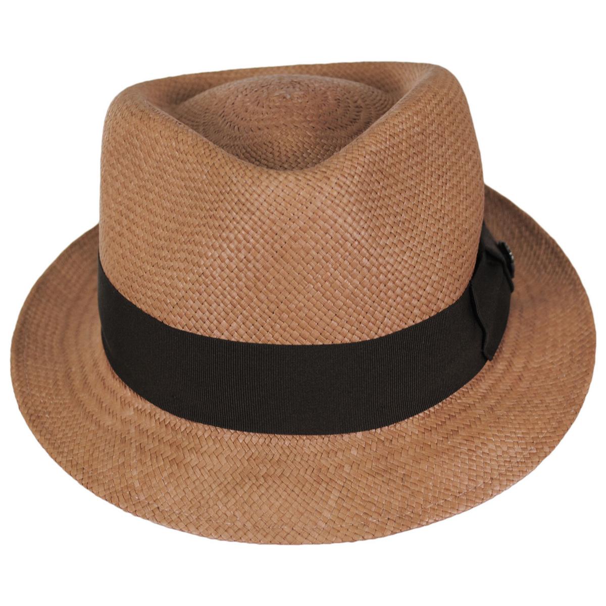 Boston Panama Straw Trilby Fedora Hat - Image 14