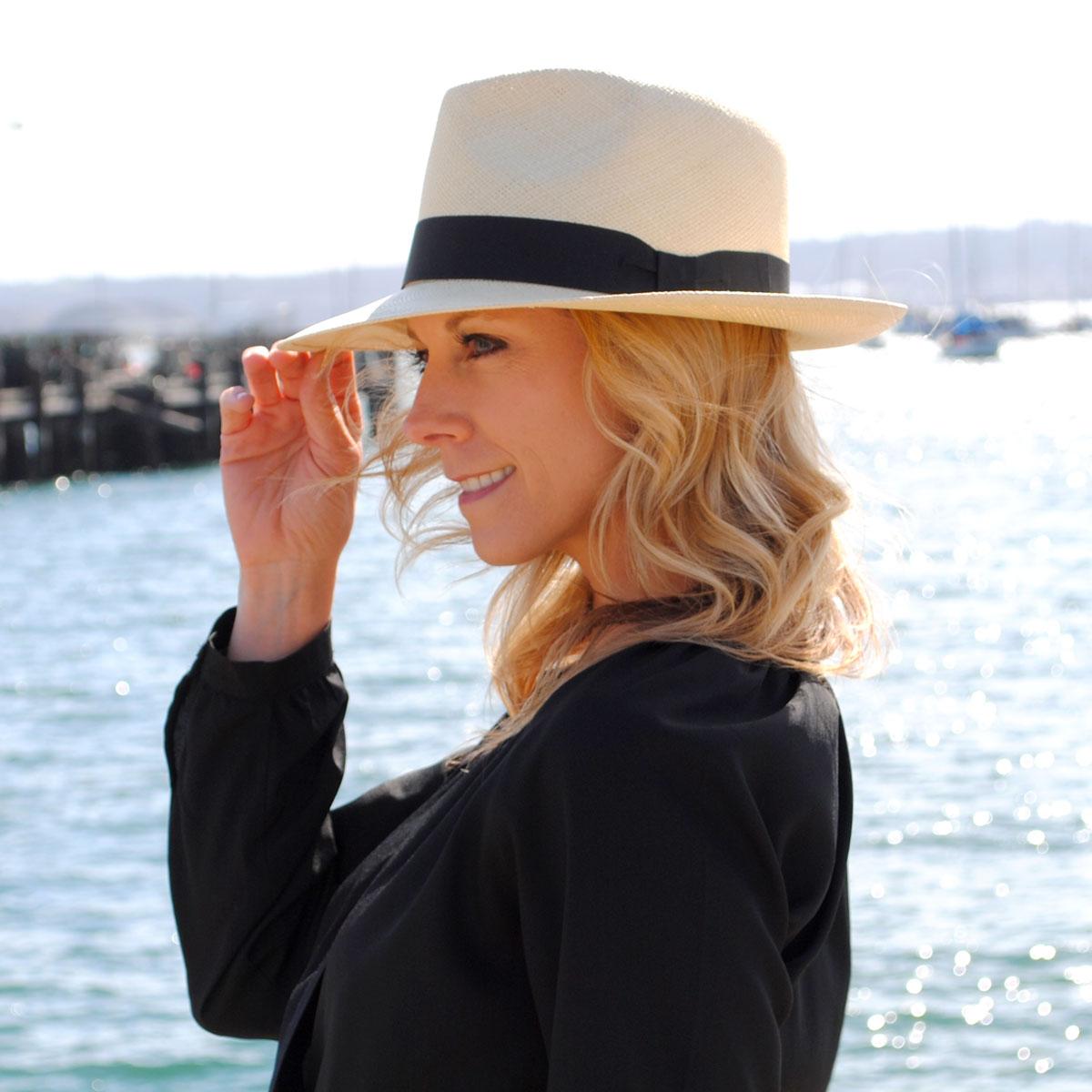 Panama Straw C-Crown Fedora Hat - Image 4