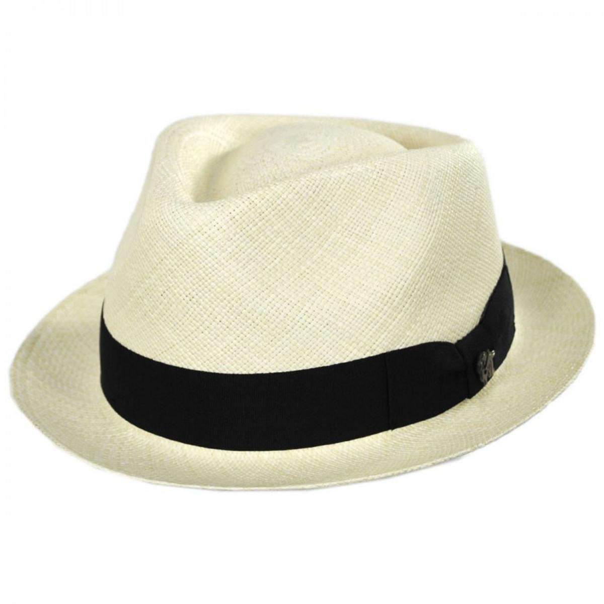 Boston Panama Straw Trilby Fedora Hat - Image 9