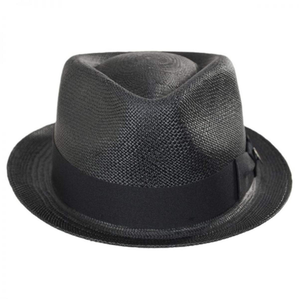 Boston Panama Straw Trilby Fedora Hat - Image 6