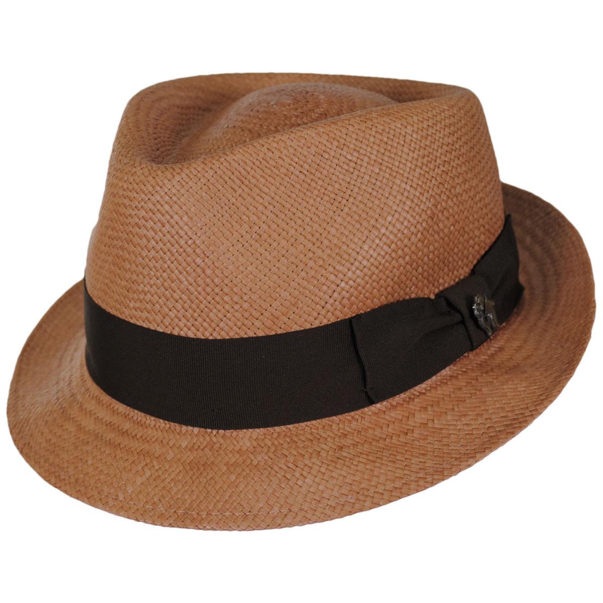 Boston Panama Straw Trilby Fedora Hat - Image 13