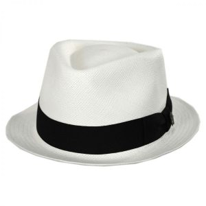 Boston Panama Straw Trilby Fedora Hat