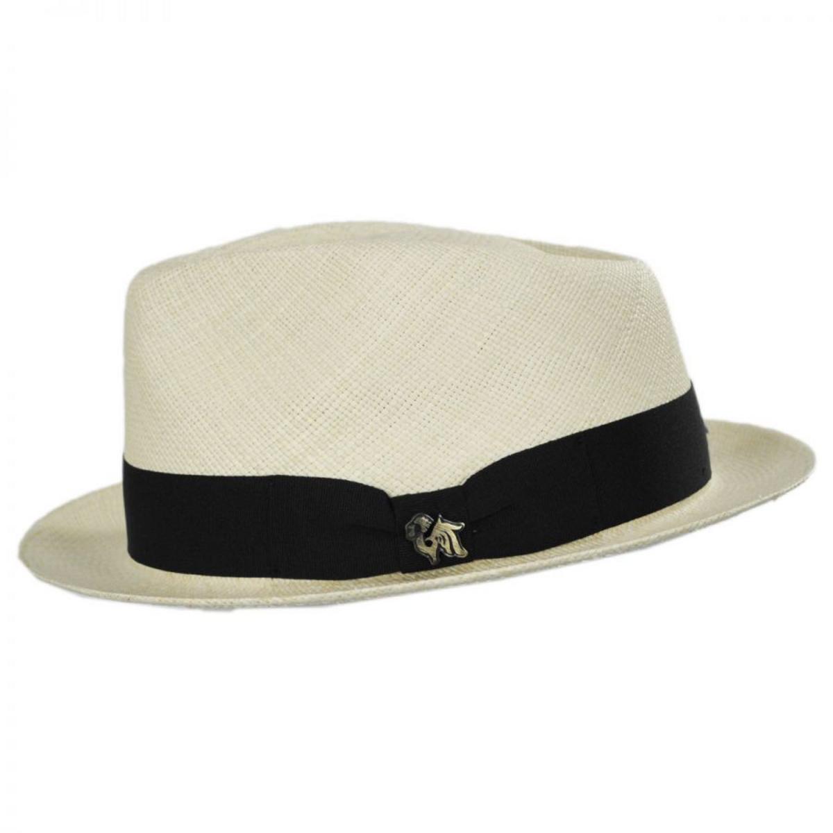 Boston Panama Straw Trilby Fedora Hat - Image 11