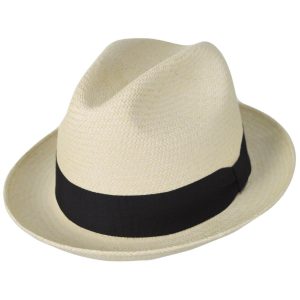 Panama Straw Trilby Fedora Hat
