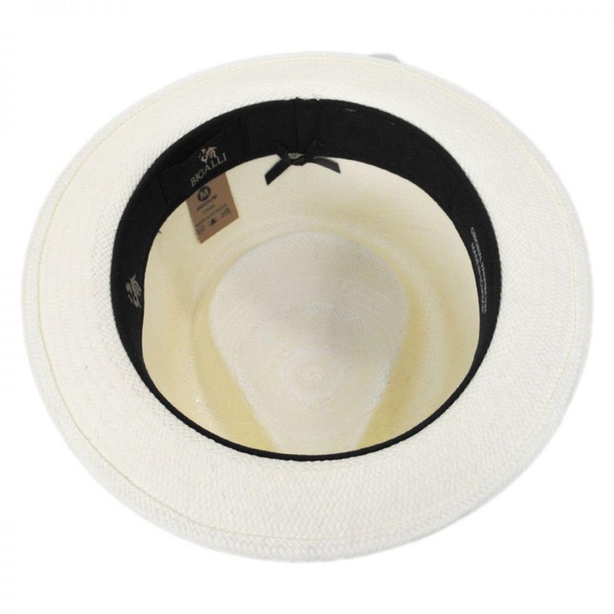 Boston Panama Straw Trilby Fedora Hat - Image 4