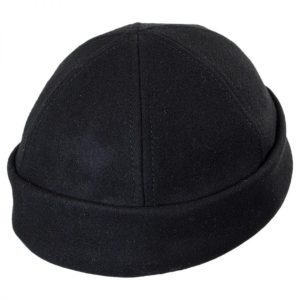 Six Panel Wool Skull Cap Beanie Hat