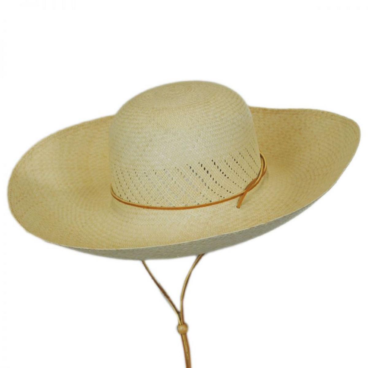 Panama Straw Wide Brim Hat - Image 3