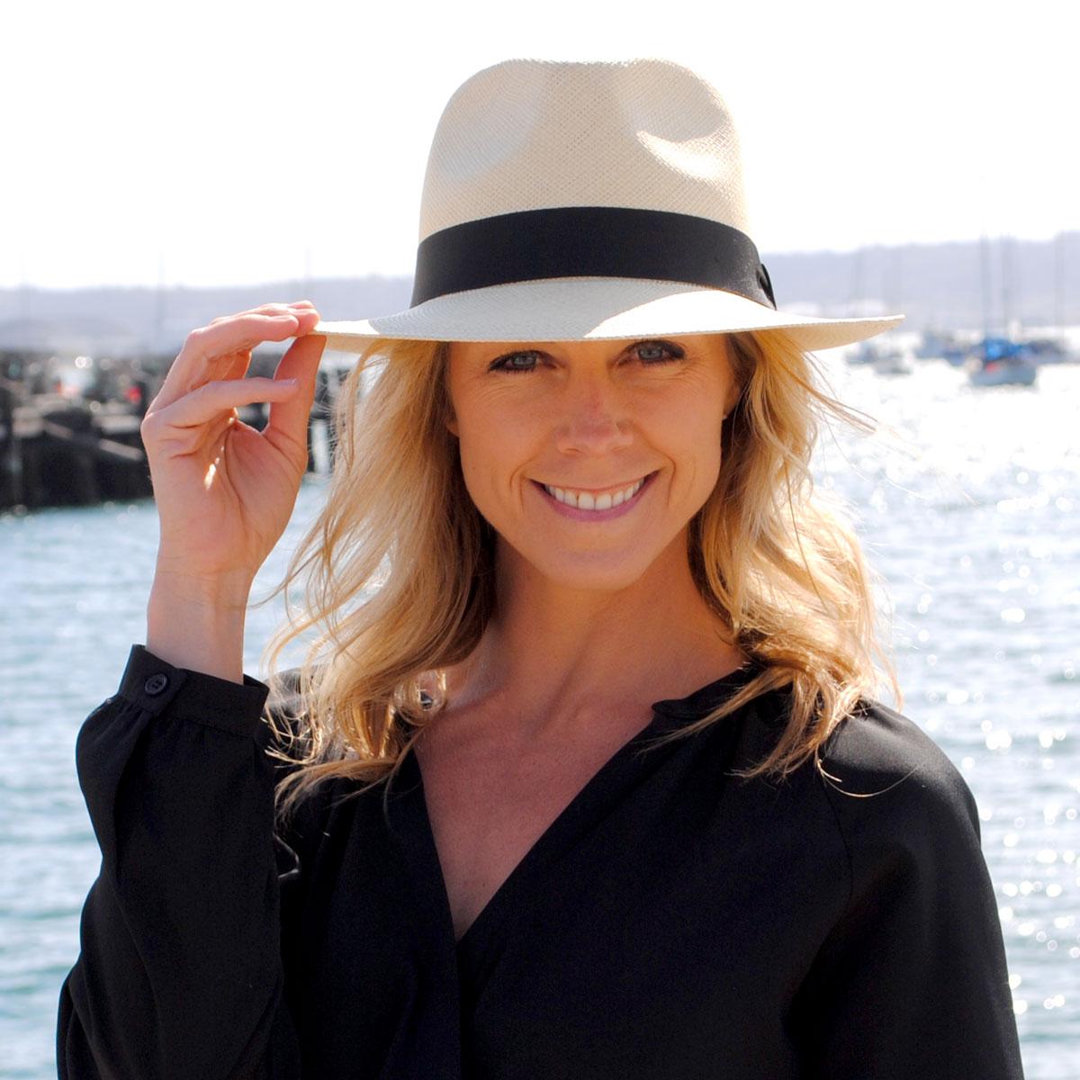 Panama Straw C-Crown Fedora Hat - Image 2