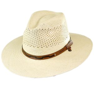 Airway Panama Straw Safari Fedora Hat