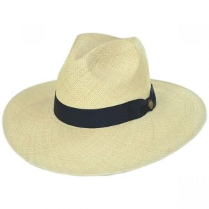 Naturalist Wide Brim Panama Straw Fedora Hat