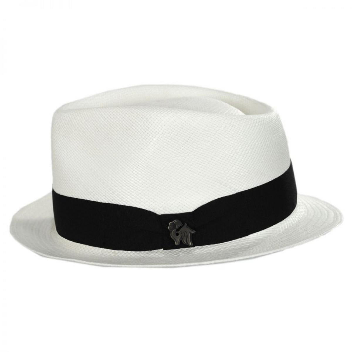 Boston Panama Straw Trilby Fedora Hat - Image 3