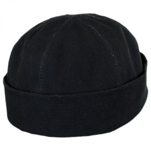 Six Panel Canvas Skull Cap Beanie Hat