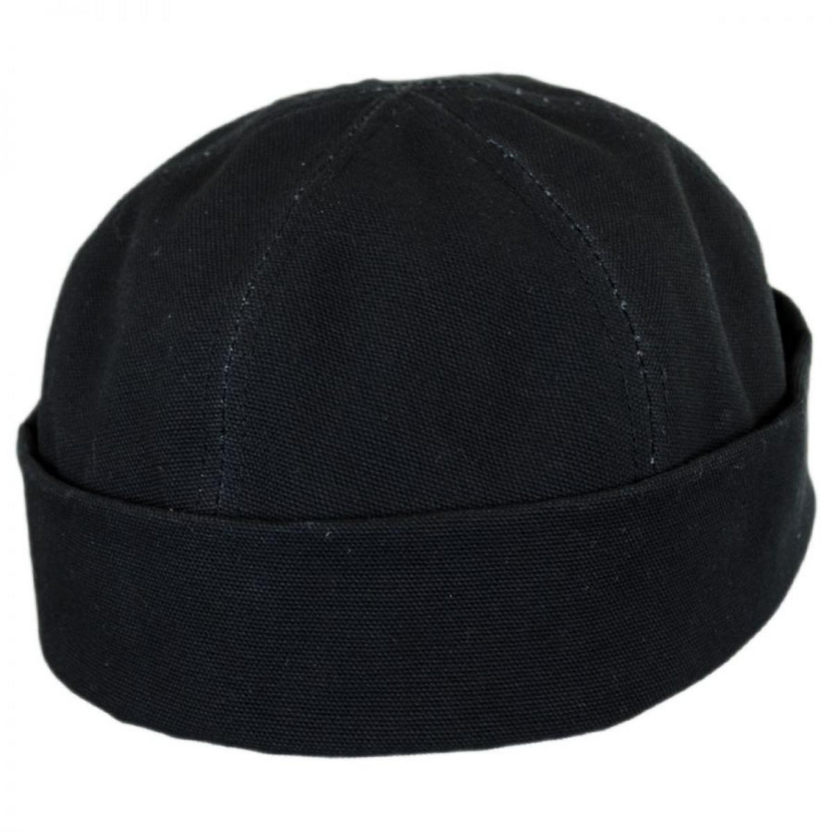 Six Panel Canvas Skull Cap Beanie Hat